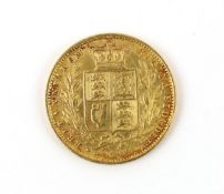 British Gold Coins, Victoria sovereign 1853, good VF (S3852C)