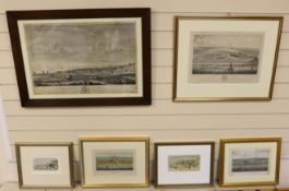 Six 19th century engravings and prints of Brighton view, some hand coloured, including Lamberts a