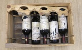 Five bottles of Chateau Pieure-Lichine wine 1986