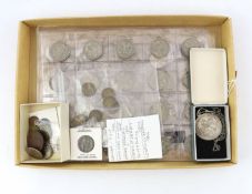 British and World coins, including a collection of Edward VI to George VI halfcrowns