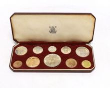 British Coins, QEII proof coin set for 1953