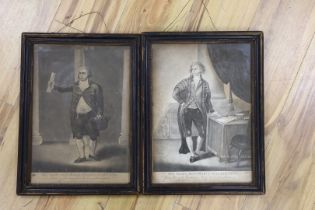 Two late 18th century mezzotints comprising The Right Honorable Charles James Fox and William