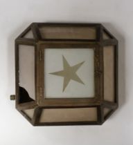 An early 20th century brass wall light, 33 x 33cm