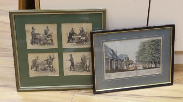 Two 19th century prints, Mr Loggan, 'The remarkable characters who were at Tunbridge Wells with