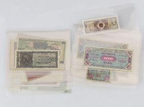 World Bank notes, 1920s-1940s to include German Reichsbank notes, inflationary period, World War