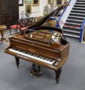 An early 20th century Blüthner rosewood and simulated rosewood Alquot Patent grand piano, Serial No.