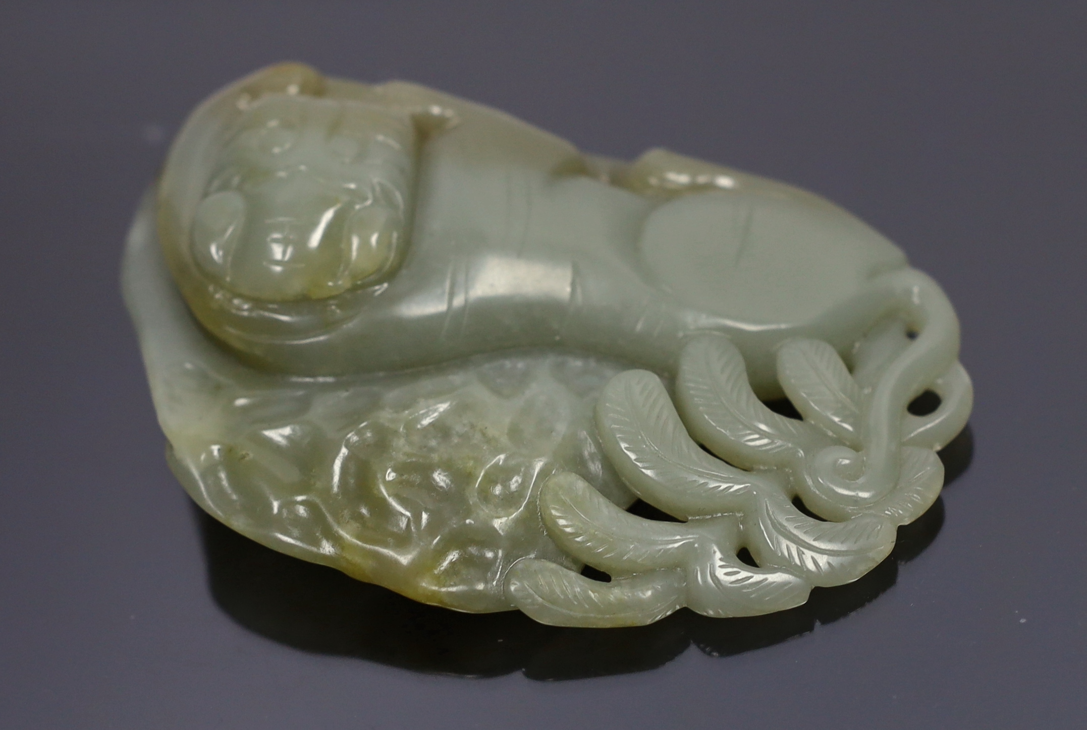 A Chinese jade tiger carving - Image 3 of 4