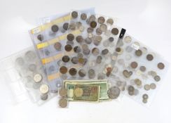 World coins and banknotes, including Chinese Qing dynasty, Canada, Spain etc.