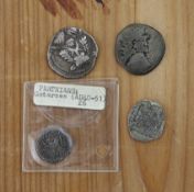Kings of Parthia (247BC-224AD), Artabanus II tetradrachm, 13.7g, Gotarzes II drachm, 3.7g, Vonones