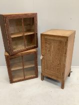 Heal & Son Ltd. London, a bleached oak bedside cabinet, width 36cm, depth 35cm, height 76cm,