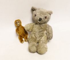 A Schuco vintage perfume bottle in the form of a Monkey and another novelty teddy bear perfume