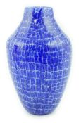 ** ** Vittorio Ferro (1932-2012) A Murano glass vase, high shouldered, with a bright blue tile