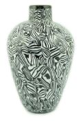 ** ** Vittorio Ferro (1932-2012) A Murano glass Murrine vase, in black and white, unsigned,