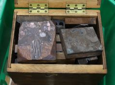 A collection of decorative metal printing blocks, mainly 20th century examples
