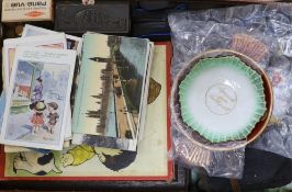 A quantity of mixed collectables including postcards, cameras, ceramics etc.