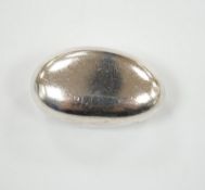 A modern Italian Tiffany & Co 925 sterling 'worry' bean, 30mm.