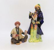 Two Doulton figures Omar Khayyam and Blue Beard, 28cm