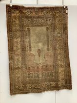 An antique North West Persian prayer rug, 186 x 134cm