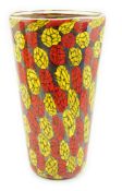 ** ** Vittorio Ferro (1932-2012) - A Murano glass Murrine vase, in red and yellow, unsigned,