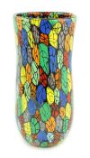 ** ** Vittorio Ferro (1932-2012) A Murano glass Murrine vase, the waisted body with a