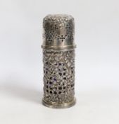A late Victorian pierced silver lighthouse sugar caster, Horace Woodward & Co Ltd, London, 1898,