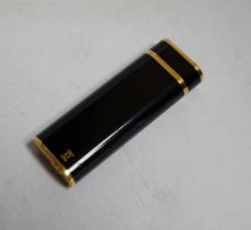 Cartier, black enamel and gold plated lighter