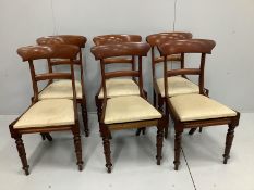A set of six early Victorian mahogany dining chairs