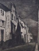 James McNeill Whistler (American, 1834-1903) etching, 'Street at Saverne 1858, Kennedy 19’ with