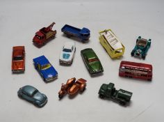 A collection of 1960's and 70's Corgi and Matchbox diecast vehicles (70+) many for restoration,