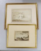 Two sepia ink and watercolours comprising Henry William Brooke (1772-1860) and William Payne (c.