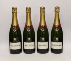 Four bottles of Bollinger Champagne