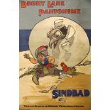 A Drury Lane Sinbad pantomime poster, 75 x 51cm