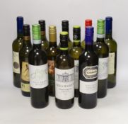 Twelve bottles of white wine; Campanula, Ovington’s, All Out, Villa Maserati, etc. all Pinot Grigio