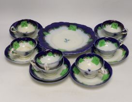 A mid 19th century Gaudy style Welsh part teaset,