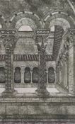 Valerie Thornton (1931–1991), etching and colour aquatint, 'Cloisters', signed in pencil, limited