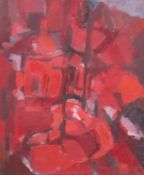 Oil on canvas, Abstract composition, unsigned, inscribed verso, 74 x 61cm