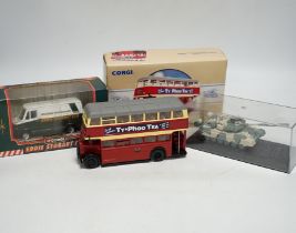 Eight boxed Corgi toys and two other die-cast models including; Eddie Stobart commercial vehicles,