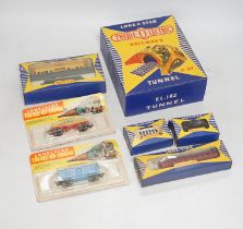 Sixty-two boxed items of Lone Star 000 gauge model railway including; a tunnel, Brake End Coaches,
