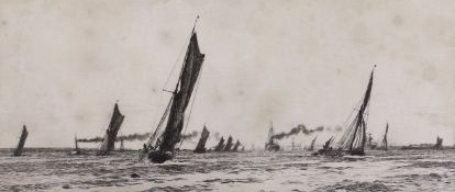 William Lionel Wyllie RA (1851-1931) etching, ‘A Fair Wind and an Ebb Tide’, signed in pencil,