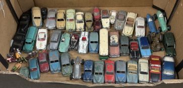 Forty-five 1950's and 1960's Dinky Toys and Corgi Toys for restoration, including Jaguar D type,