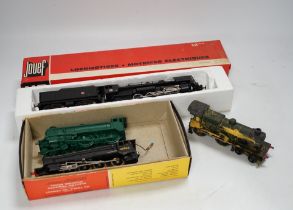 A quantity of 00 and HO gauge model, railway, including; a boxed Jouef SNCF 2–8–2, tender locomotive