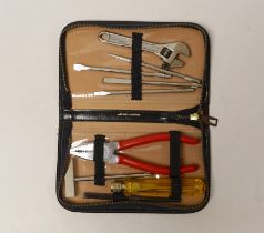 An Asprey case with associated tool set, case 17cm wide