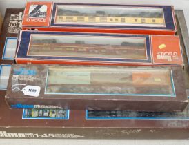 A Lima 0 gauge battery operated train set, together with two additional boxed coaches and a boxed