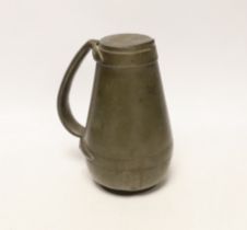 A Liberty Tudric pewter water jug, 17cm high