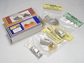 Forty 4mm, OO Gauge model railway unconstructed and packeted white metal kits, by Springside