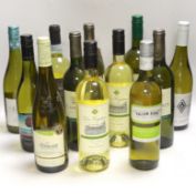 12 bottles of various white wines including Muscadet, Touraine, Sauvignon etc.
