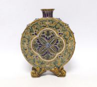 Eliza Simmance for Doulton Lambeth, an unusual moonflask, probably dated 1879, incised with a