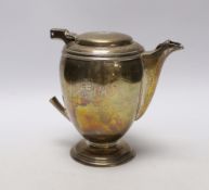 A George VI Mappin & Webb silver hot water pot, lacking handled and finial, Mappin & Webb,
