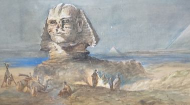 William Lee (1810-1865), watercolour, 'The Sphinx', signed, 27 x 46cm