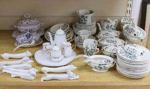 A Ridgways ‘Maiden Hair Fern’ children’s dinner set, together with other miniature tea ware and